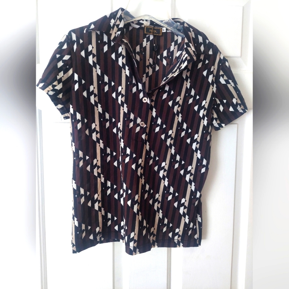 Authentic Fendi polo blouse Italian size 48
